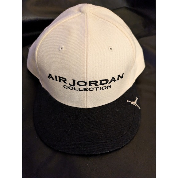 Nike Air Jordan Collection 20th Anniv Fitted Hat Cap Lid White Black 7.5 NEW